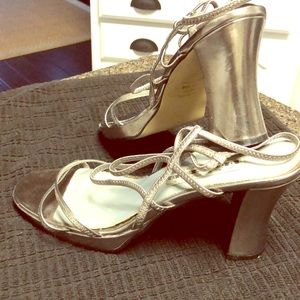 Strapped Silver Sandal